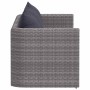Set de sofás de jardín 3 piezas y cojines ratán sintético gris en Sofás de exterior | Comprar online en Foru.es