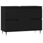 Mueble de baño madera de ingeniería negro 80x33x60 cm de vidaXL, Tocadores de baño - Ref: Foro24-831645, Precio: 75,93 €, Des...
