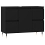 Mueble de baño madera de ingeniería negro 80x33x60 cm de vidaXL, Tocadores de baño - Ref: Foro24-831645, Precio: 76,96 €, Des...