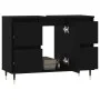 Mueble de baño madera de ingeniería negro 80x33x60 cm de vidaXL, Tocadores de baño - Ref: Foro24-831645, Precio: 75,93 €, Des...