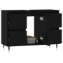 Mueble de baño madera de ingeniería negro 80x33x60 cm de vidaXL, Tocadores de baño - Ref: Foro24-831645, Precio: 76,96 €, Des...