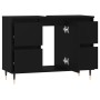 Mueble de baño madera de ingeniería negro 80x33x60 cm de vidaXL, Tocadores de baño - Ref: Foro24-831645, Precio: 76,96 €, Des...