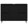Mueble de baño madera de ingeniería negro 80x33x60 cm de vidaXL, Tocadores de baño - Ref: Foro24-831645, Precio: 76,96 €, Des...