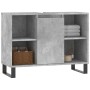 Mueble de baño madera de ingeniería gris hormigón 80x33x60 cm de vidaXL, Tocadores de baño - Ref: Foro24-831640, Precio: 60,8...