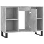 Mueble de baño madera de ingeniería gris hormigón 80x33x60 cm de vidaXL, Tocadores de baño - Ref: Foro24-831640, Precio: 60,0...