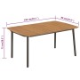 Mesa de jardín madera maciza de acacia y acero 150x90x72 cm en Mesas de jardín | Comprar online en Foru.es
