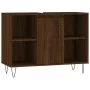 Mueble de baño madera de ingeniería roble marrón 80x33x60 cm de vidaXL, Tocadores de baño - Ref: Foro24-831635, Precio: 57,86...