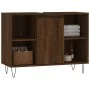 Mueble de baño madera de ingeniería roble marrón 80x33x60 cm de vidaXL, Tocadores de baño - Ref: Foro24-831635, Precio: 57,86...