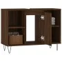 Mueble de baño madera de ingeniería roble marrón 80x33x60 cm de vidaXL, Tocadores de baño - Ref: Foro24-831635, Precio: 57,86...
