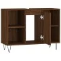 Mueble de baño madera de ingeniería roble marrón 80x33x60 cm de vidaXL, Tocadores de baño - Ref: Foro24-831635, Precio: 57,86...