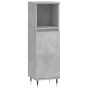 Armario de baño madera contrachapada gris hormigón 30x30x100 cm de vidaXL, Tocadores de baño - Ref: Foro24-831552, Precio: 46...