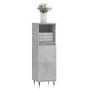 Armario de baño madera contrachapada gris hormigón 30x30x100 cm de vidaXL, Tocadores de baño - Ref: Foro24-831552, Precio: 46...