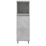 Armario de baño madera contrachapada gris hormigón 30x30x100 cm de vidaXL, Tocadores de baño - Ref: Foro24-831552, Precio: 46...