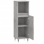 Armario de baño madera contrachapada gris hormigón 30x30x100 cm de vidaXL, Tocadores de baño - Ref: Foro24-831552, Precio: 46...