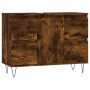 Mueble de baño madera de ingeniería roble ahumado 80x33x60 cm de vidaXL, Tocadores de baño - Ref: Foro24-831657, Precio: 87,8...