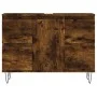Mueble de baño madera de ingeniería roble ahumado 80x33x60 cm de vidaXL, Tocadores de baño - Ref: Foro24-831657, Precio: 86,4...