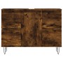 Mueble de baño madera de ingeniería roble ahumado 80x33x60 cm de vidaXL, Tocadores de baño - Ref: Foro24-831657, Precio: 87,8...