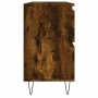 Mueble de baño madera de ingeniería roble ahumado 80x33x60 cm de vidaXL, Tocadores de baño - Ref: Foro24-831657, Precio: 87,8...