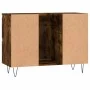 Mueble de baño madera de ingeniería roble ahumado 80x33x60 cm de vidaXL, Tocadores de baño - Ref: Foro24-831657, Precio: 86,4...