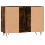 Mueble de baño madera de ingeniería roble ahumado 80x33x60 cm de vidaXL, Tocadores de baño - Ref: Foro24-831657, Precio: 87,8...
