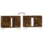 Mueble de baño madera de ingeniería roble ahumado 80x33x60 cm de vidaXL, Tocadores de baño - Ref: Foro24-831657, Precio: 86,4...