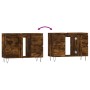 Mueble de baño madera de ingeniería roble ahumado 80x33x60 cm de vidaXL, Tocadores de baño - Ref: Foro24-831657, Precio: 87,8...