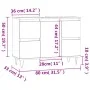 Mueble de baño madera de ingeniería roble ahumado 80x33x60 cm de vidaXL, Tocadores de baño - Ref: Foro24-831657, Precio: 86,4...