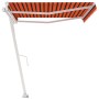 Toldo de pie automático naranja y marrón 450x350 cm en Toldos | Comprar online en Foru.es