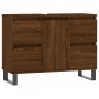 Mueble de baño madera de ingeniería roble marrón 80x33x60 cm de vidaXL, Tocadores de baño - Ref: Foro24-831667, Precio: 64,78...