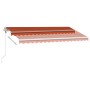 Toldo de pie automático naranja y marrón 450x350 cm en Toldos | Comprar online en Foru.es