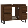 Mueble de baño madera de ingeniería roble marrón 80x33x60 cm de vidaXL, Tocadores de baño - Ref: Foro24-831667, Precio: 64,78...