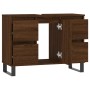 Mueble de baño madera de ingeniería roble marrón 80x33x60 cm de vidaXL, Tocadores de baño - Ref: Foro24-831667, Precio: 64,78...