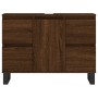 Mueble de baño madera de ingeniería roble marrón 80x33x60 cm de vidaXL, Tocadores de baño - Ref: Foro24-831667, Precio: 64,78...
