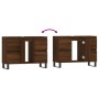 Mueble de baño madera de ingeniería roble marrón 80x33x60 cm de vidaXL, Tocadores de baño - Ref: Foro24-831667, Precio: 64,78...