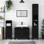 Armario de baño madera contrachapada negro 30x30x100 cm de vidaXL, Tocadores de baño - Ref: Foro24-831565, Precio: 76,25 €, D...