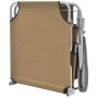 Tumbona plegable con toldo de acero taupé en Tumbonas | Comprar online en Foru.es