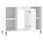 Mueble de baño madera de ingeniería blanco brillo 80x33x60 cm de vidaXL, Tocadores de baño - Ref: Foro24-831622, Precio: 63,3...