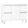 Mueble de baño madera de ingeniería blanco brillo 80x33x60 cm de vidaXL, Tocadores de baño - Ref: Foro24-831654, Precio: 109,...