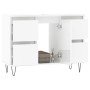 Mueble de baño madera de ingeniería blanco brillo 80x33x60 cm de vidaXL, Tocadores de baño - Ref: Foro24-831654, Precio: 109,...