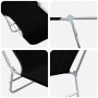 Tumbonas plegables 2 unidades acero y tela negras en Tumbonas | Comprar online en Foru.es