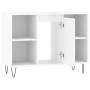 Mueble de baño madera de ingeniería blanco brillo 80x33x60 cm de vidaXL, Tocadores de baño - Ref: Foro24-831630, Precio: 53,6...