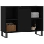 Mueble de baño madera de ingeniería negro 80x33x60 cm de vidaXL, Tocadores de baño - Ref: Foro24-831637, Precio: 57,56 €, Des...