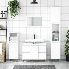 Mueble de baño madera de ingeniería blanco 80x33x60 cm de vidaXL, Tocadores de baño - Ref: Foro24-831652, Precio: 91,06 €, De...