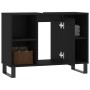 Mueble de baño madera de ingeniería negro 80x33x60 cm de vidaXL, Tocadores de baño - Ref: Foro24-831637, Precio: 57,56 €, Des...