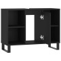Mueble de baño madera de ingeniería negro 80x33x60 cm de vidaXL, Tocadores de baño - Ref: Foro24-831637, Precio: 57,56 €, Des...