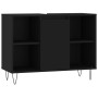 Mueble de baño madera de ingeniería negro 80x33x60 cm de vidaXL, Tocadores de baño - Ref: Foro24-831629, Precio: 58,50 €, Des...