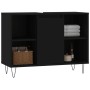 Mueble de baño madera de ingeniería negro 80x33x60 cm de vidaXL, Tocadores de baño - Ref: Foro24-831629, Precio: 58,50 €, Des...