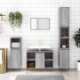 Armario de baño madera contrachapada gris Sonoma 30x30x100 cm de vidaXL, Tocadores de baño - Ref: Foro24-831554, Precio: 49,1...