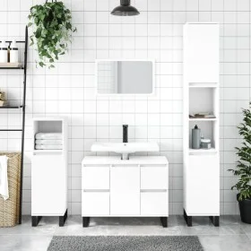 Mueble de baño madera de ingeniería blanco 80x33x60 cm de vidaXL, Tocadores de baño - Ref: Foro24-831660, Precio: 85,51 €, De...