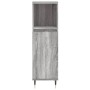 Armario de baño madera contrachapada gris Sonoma 30x30x100 cm de vidaXL, Tocadores de baño - Ref: Foro24-831554, Precio: 49,1...